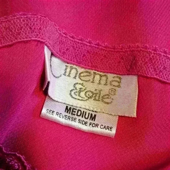 Vtg Cinema Etoile Nightie Slip Fairycore Size Medium Nightgown Lingerie Babydoll - Picture 7 of 7